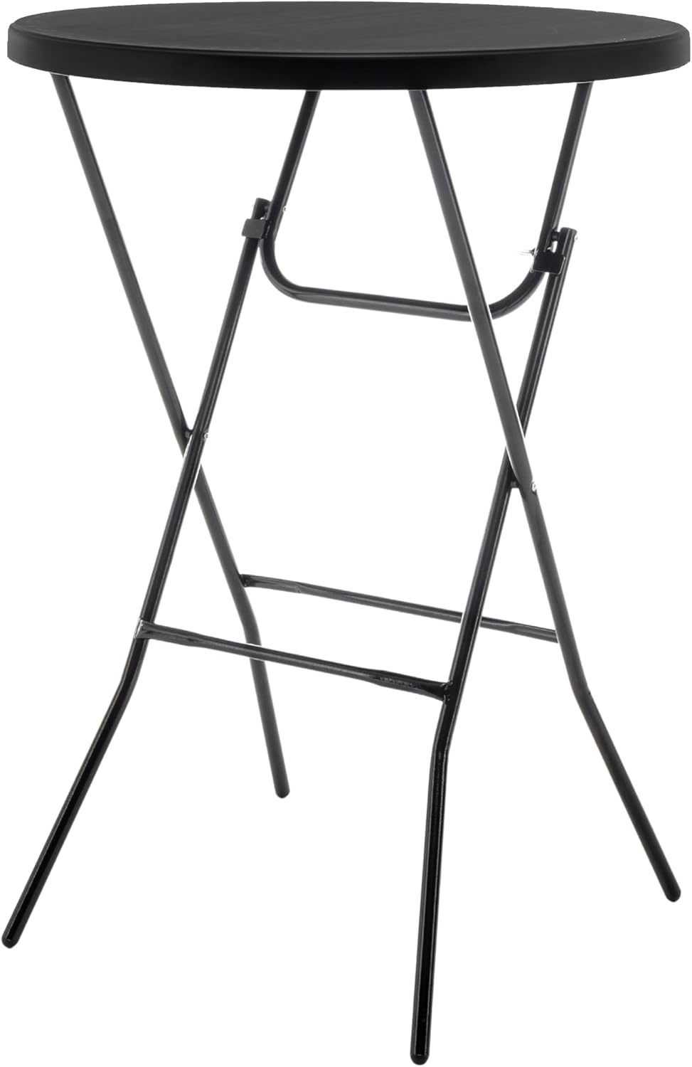 BTEXPERT Set of 10, Black 32" Round 43" Bar Height Granite Folding ...