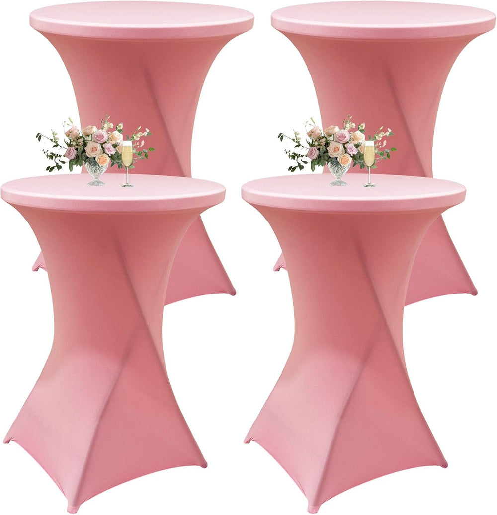 4Pack Pink Cocktail Table Cover 32x43 Inch Cocktail Table Tablecloth