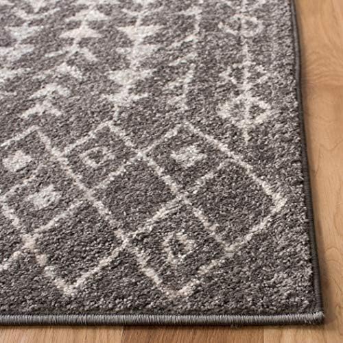 SAFAVIEH Tulum Collection Runner Rug - 2' x 9', Dark Grey & Ivory...