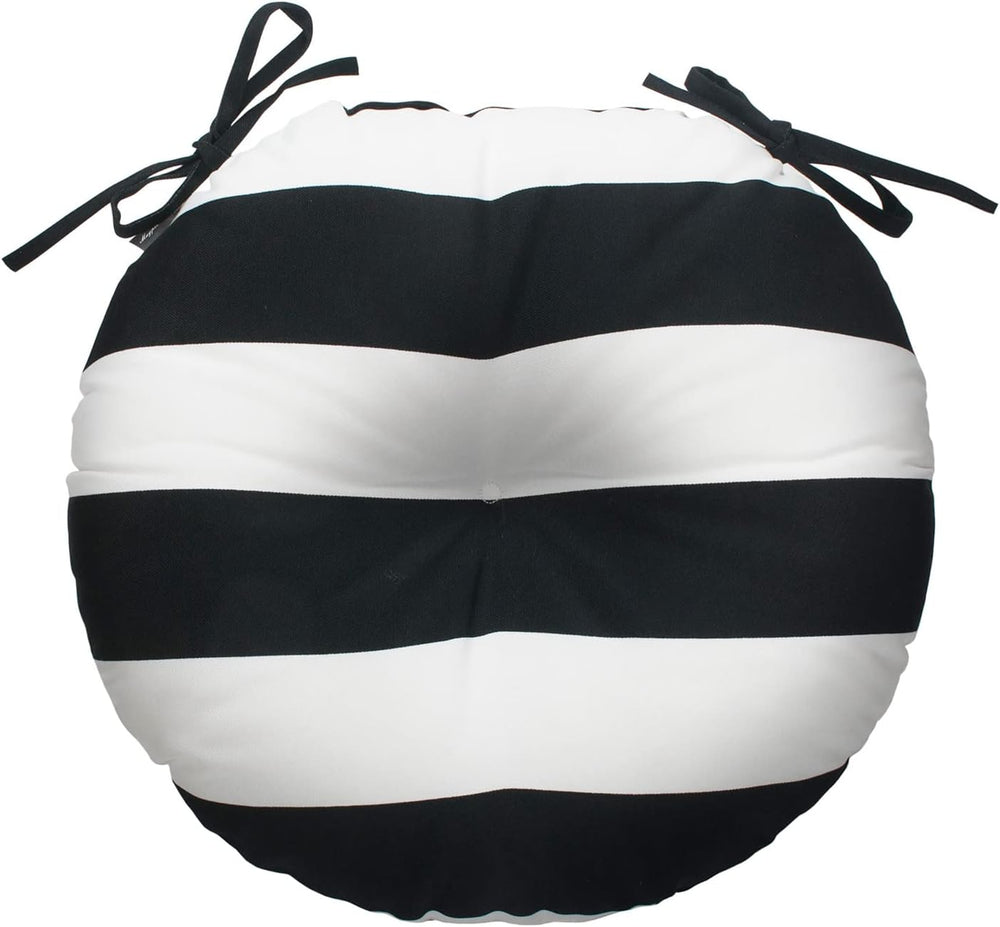 Magpie Fabrics Outdoor Round Bistro Seat Cushions with Ties, 15"x15"...