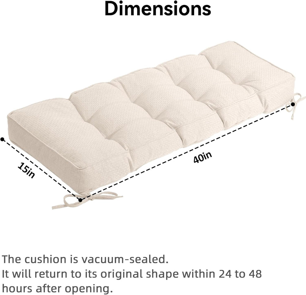 Detiblue Bench Cushion for Indoor Furniture,40x15Inch Tufted Bench Seat Cushi...