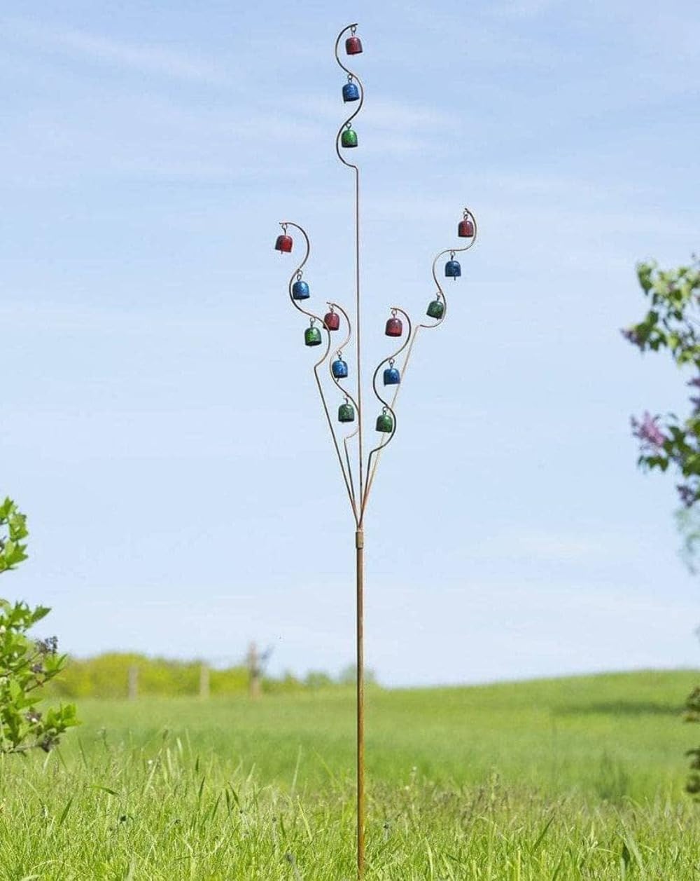 Happy Gardens Bell Spiral Garden Stake Multicolor