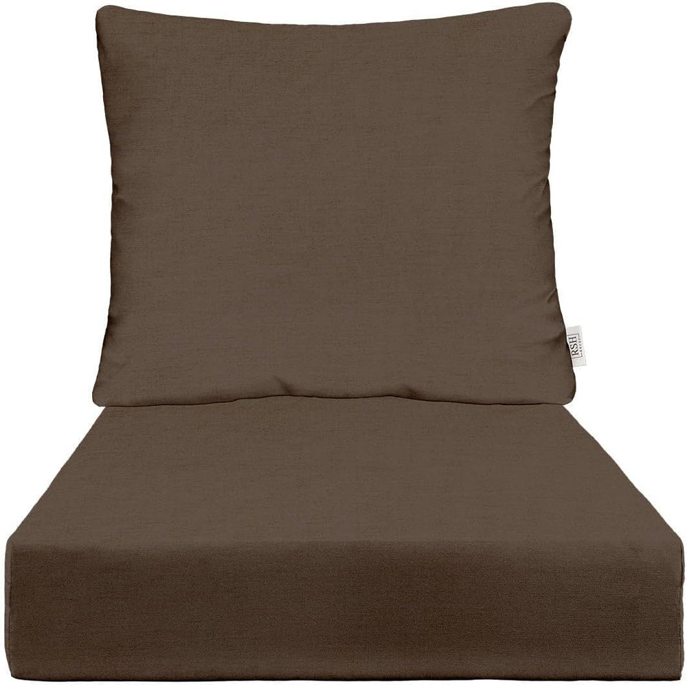 RSH DECOR Sunbrella Deep Seating Cushion with Pillow Back | 24" x 26&quo...