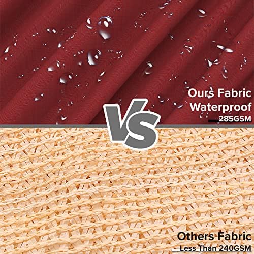 Waterproof 8' x 12' Sun Shade Sail Rectangle Canopy Shade Cover Sunsh...