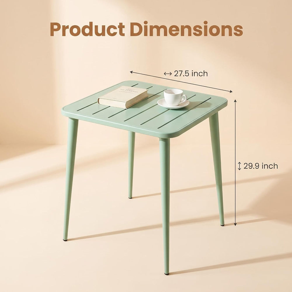 Modern Small Patio Table for Outdoor& Indoor Industrial Metal Bar Table S...