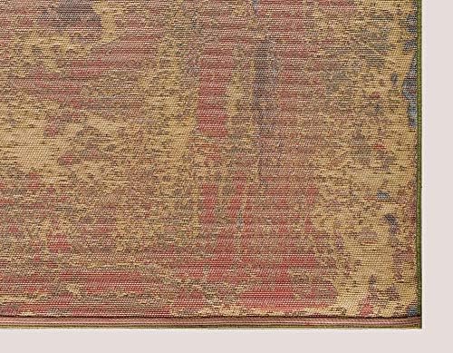 Unique Loom Outdoor Modern Collection Area Rug - Crumpled (6' 1" Squ...