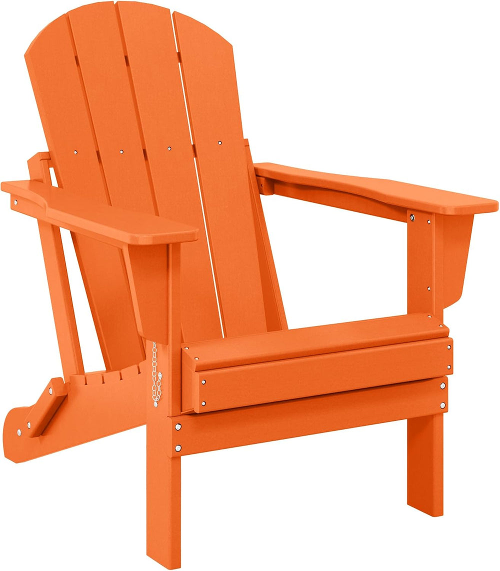 WO Home Furniture Laguna Folding Adirondack Chair, HDPE Patio Chair, All Weat...