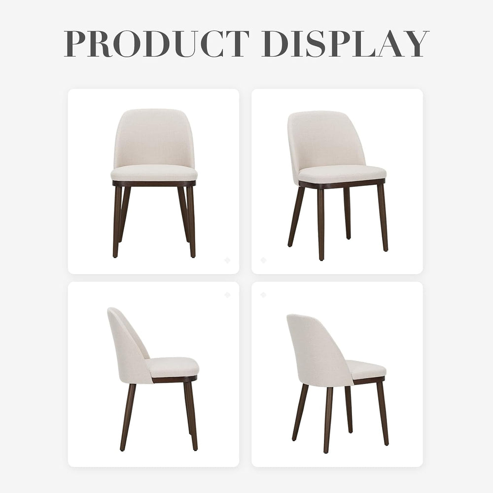 COLAMY Upholstered Dining Chairs Set of 6, Modern Kitchen Chairs with Back, F...