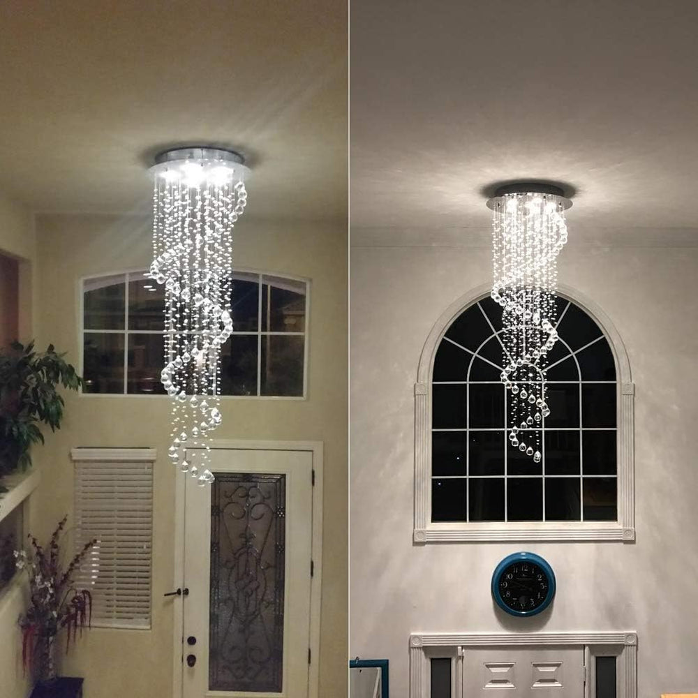 Modern Contemporary Swirl Chandelier Lighting for Foyer Dining Room Kitchen C...
