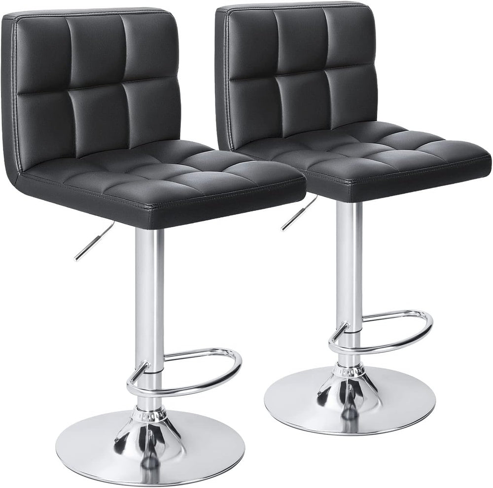 Homall Bar Stools Modern PU Leather Adjustable Swivel Barstools, Armless Hydr...