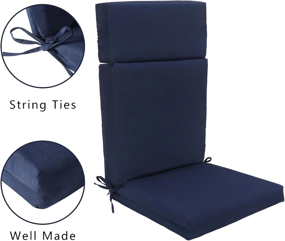 Adirondack Chair High Density Foam Cushions,High Back Outdoor Rocking Chair C...