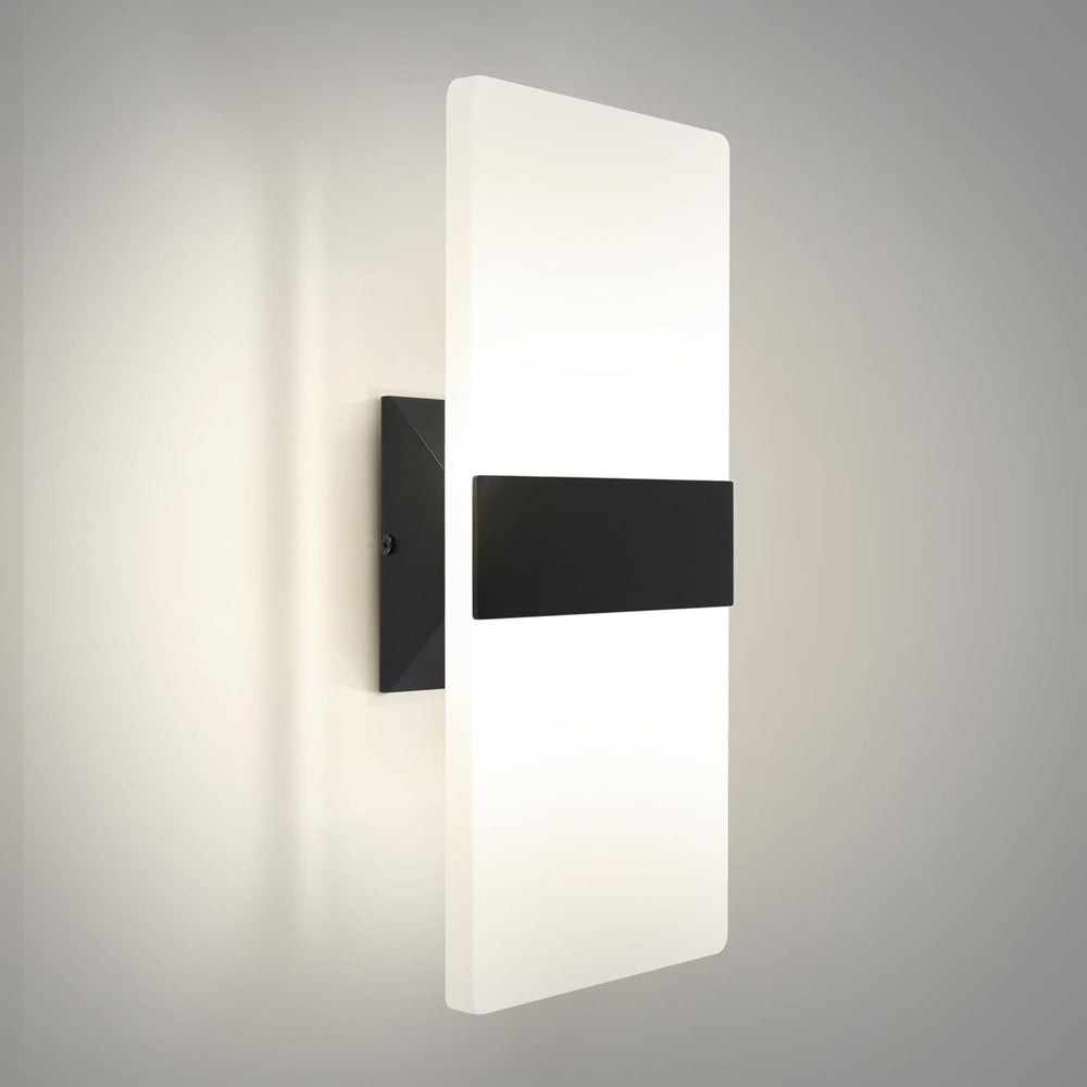 ASD 14 Inch Indoor LED Wall Sconce - 24W 2700K-5000K Dimmable Black Wall Scon...