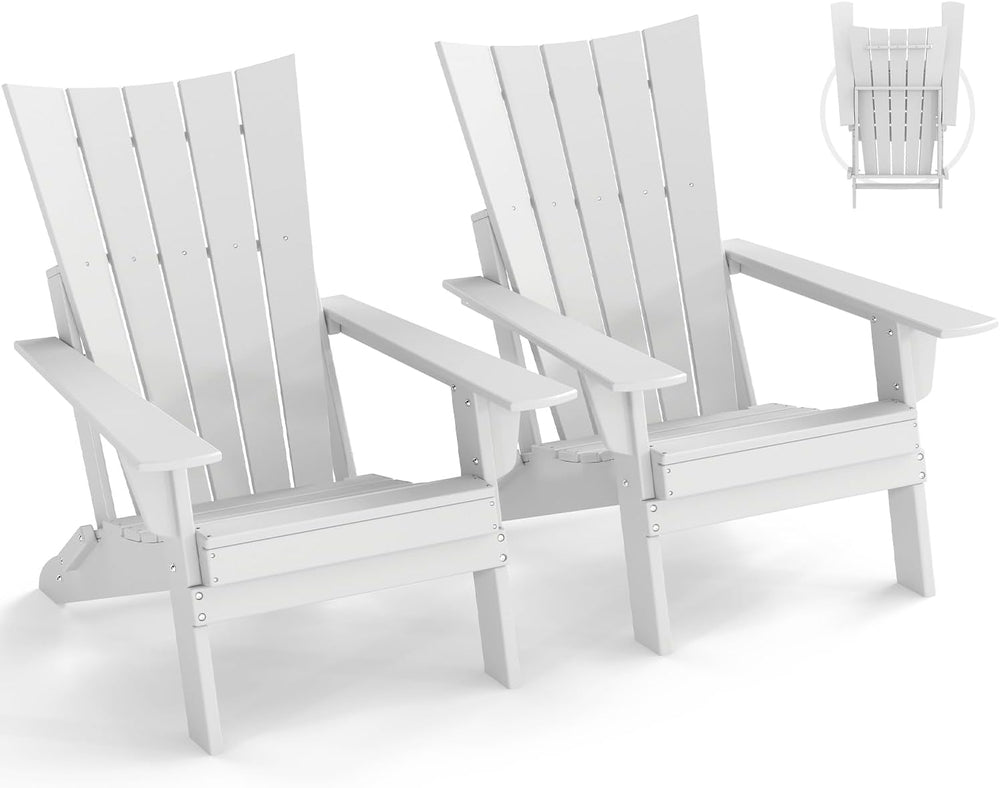 GREENVINES Folding-Adirondack-Chairs-Set-of-2 | HDPE Plastic | Arch Series | ...