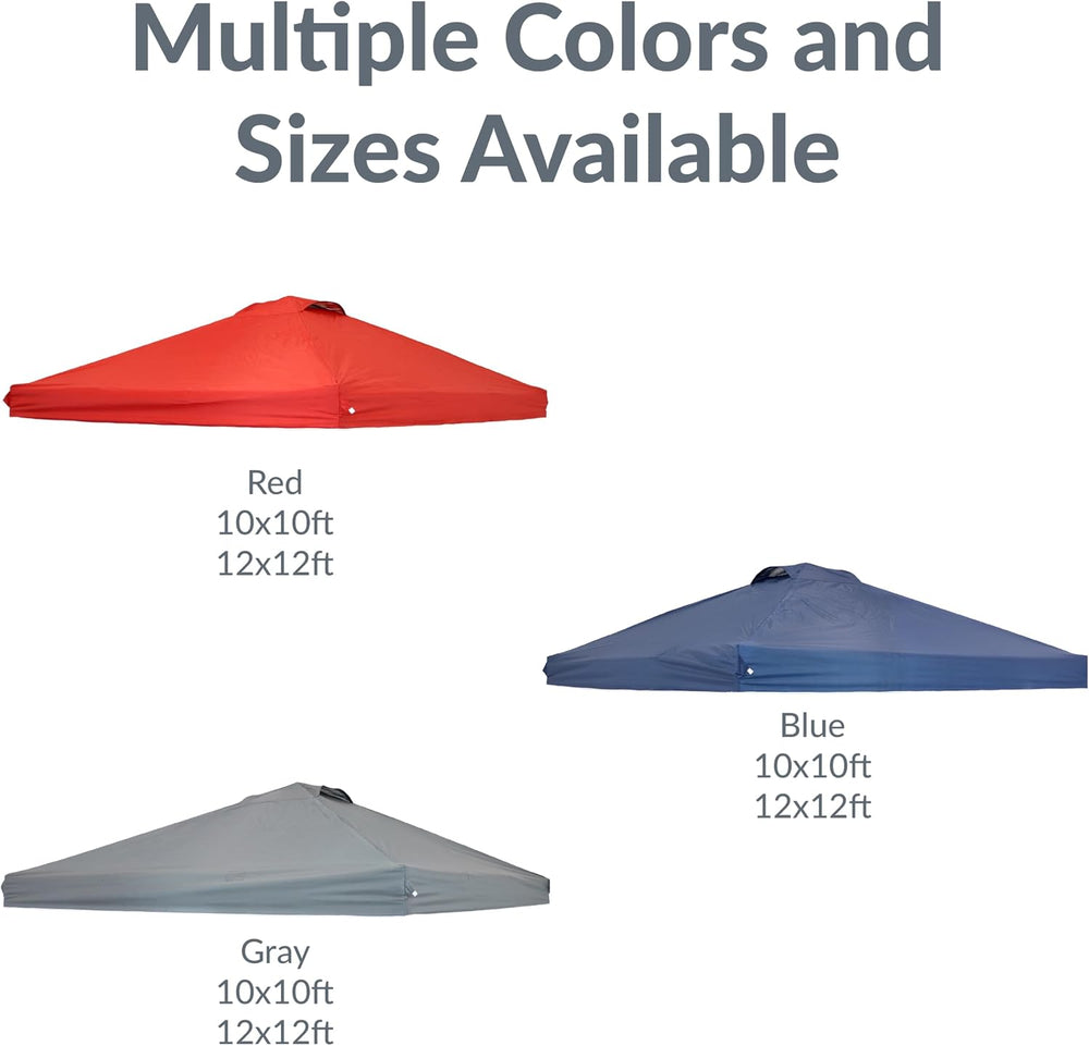 Sunnydaze 12 x 12 Foot Premium Pop-Up Canopy Shade with Vent - Gray