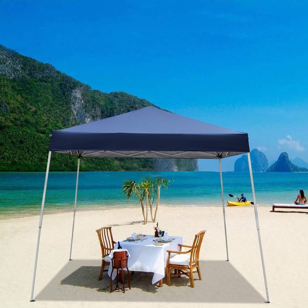 VINGLI 8x8 ft Pop Up Canopy Tent, Outdoor Foldable Portable Canopy for Campin...