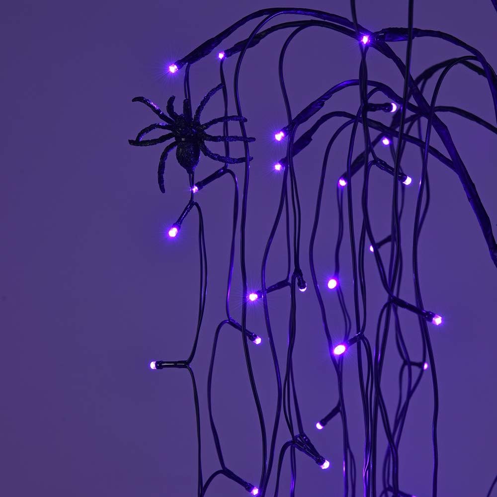 LIGHTSHARE 24-inch Halloween Willow Tree LED Spooky Bonsai Night Light,80 LED...