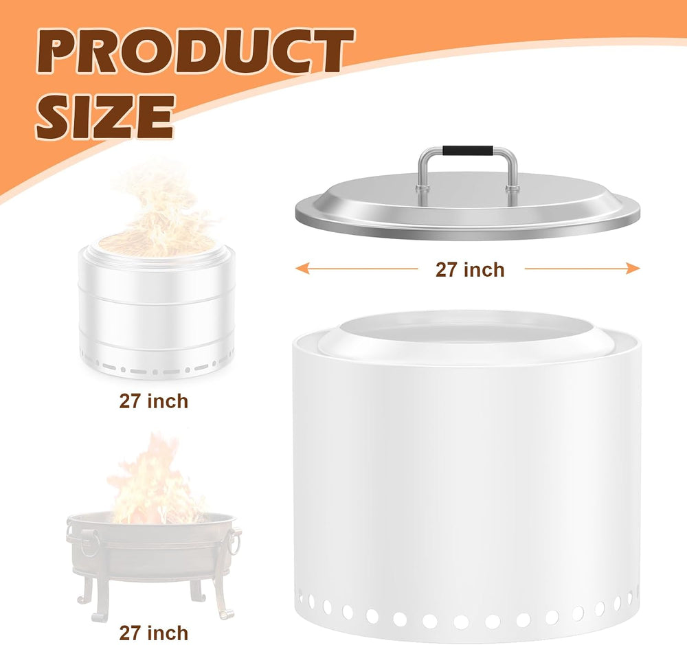 Fire Pit Lid for Solo Stove Yukon 27" Accessories, Round Fire Pit Cover ...