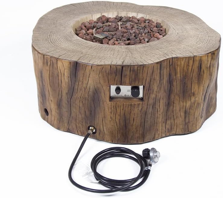 Manchester Concrete Fire Pit 42" x 39" Outdoor Patio Firepit Includ...