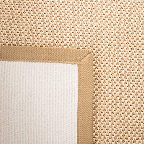 SAFAVIEH Area Rug 6x9 - Natural Fiber Collection - Maize & Linen Color, S...