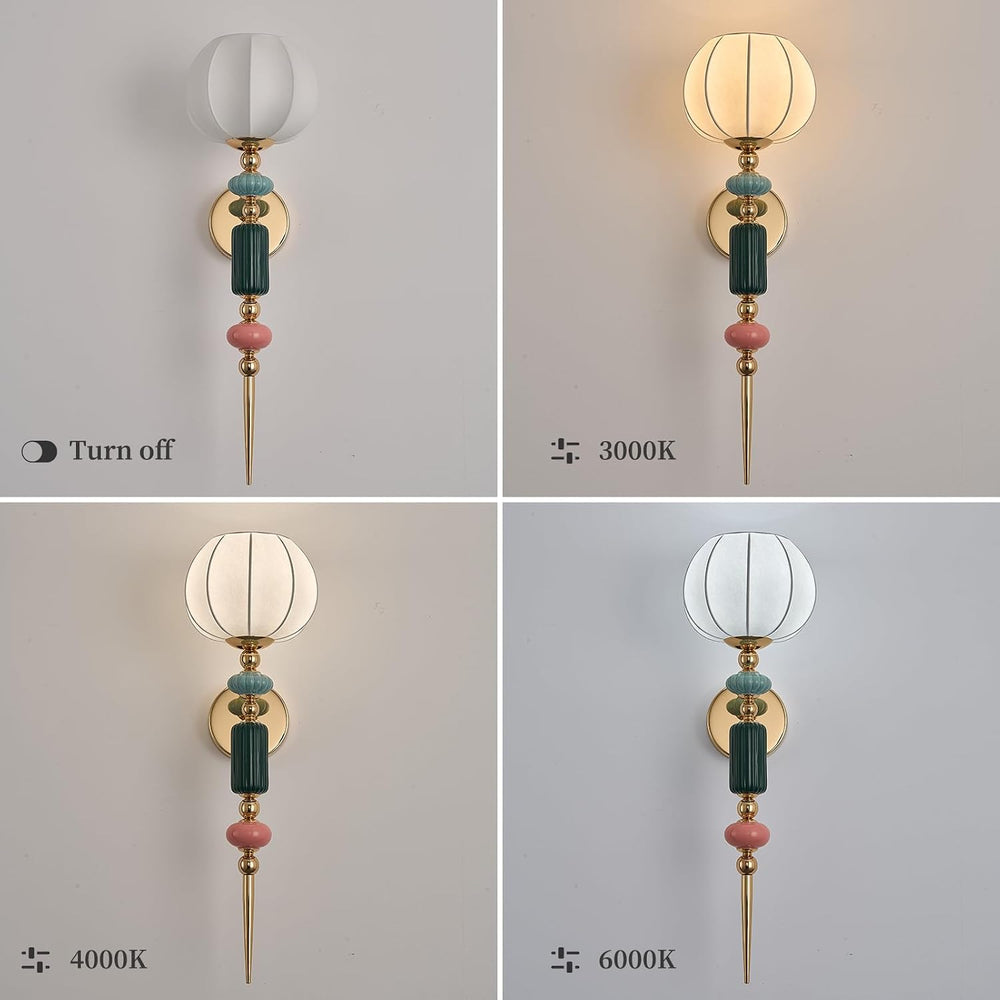 Imitated Silk White Shade Modern Wall Scone Indoor Wall Light Fixtures for Be...
