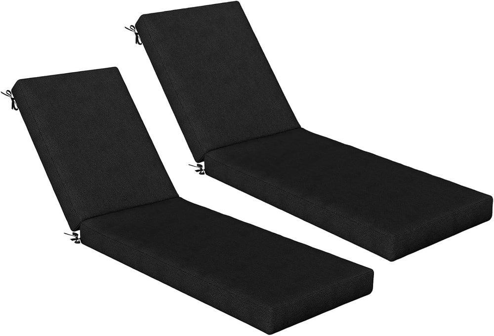 Aoxun Outdoor Chaise Lounge Cushion Set of 2, Waterproof Fade Resistant Patio...