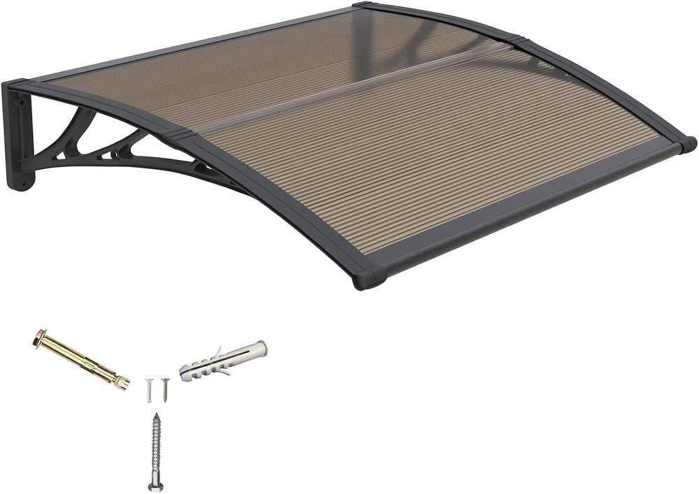 Door Awning 32"x40" Window Awning for Doors Canopy Exterior, Polyca...