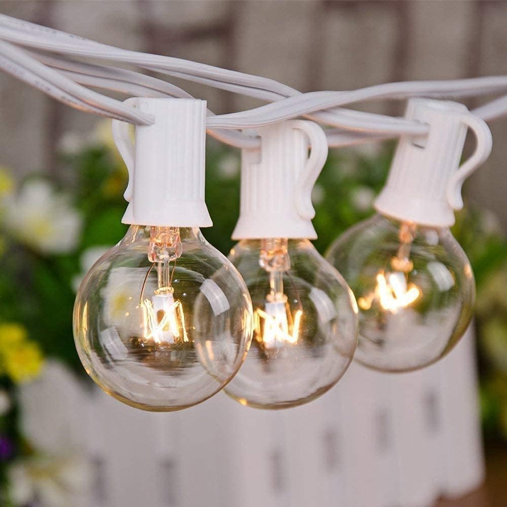 100Ft G40 Outdoor String Lights Patio Lights with 100 Edison Globe Bulbs, Con...