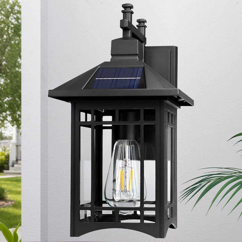 Solar Outdoor Wall Light,Exterior Lighting fixtures,Modern Black Exterior Lig...