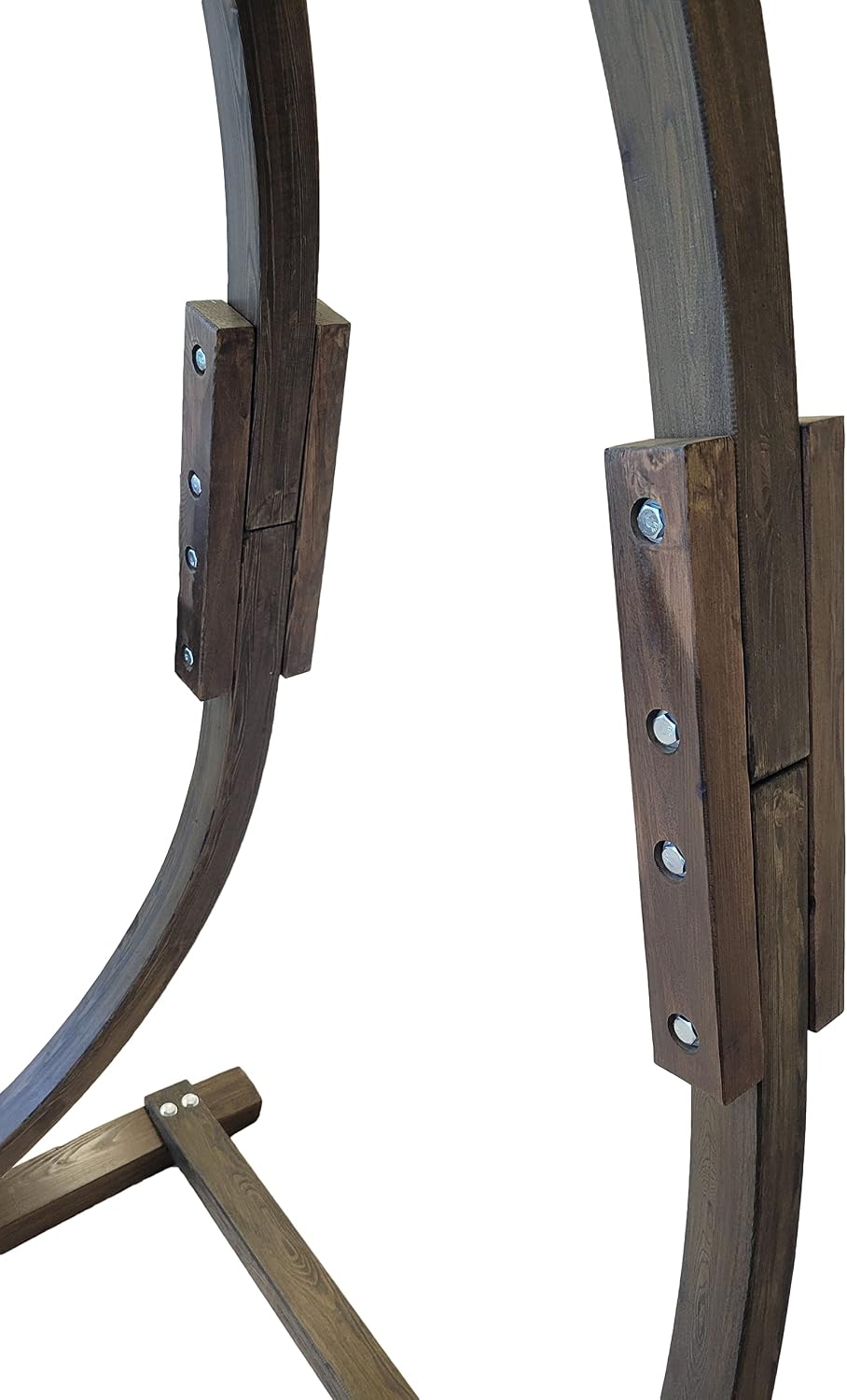 7 Ft. Coffee Stain, Wooden Hammock Chair Stand. Perfect for Indoor/Outdoor Ho...