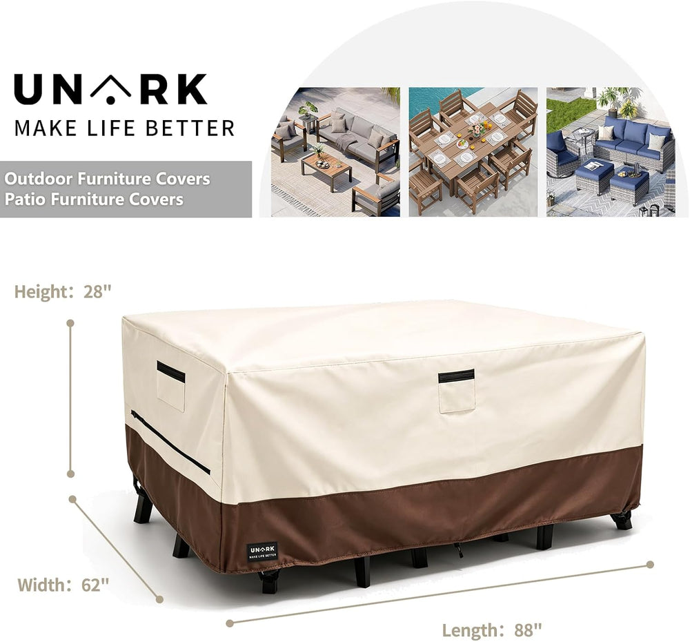 Outdoor Furniture Covers Waterproof, 600D Heavy Duty Patio Furniture Covers W...