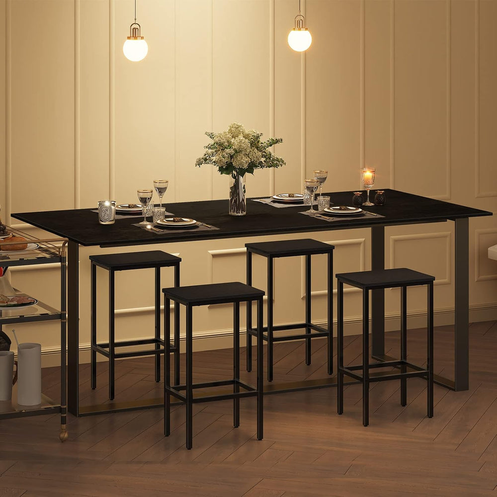 MAHANCRIS Bar Stools, Set of 2 Bar Chairs with Footrest, 2-Piece Dining Stool...