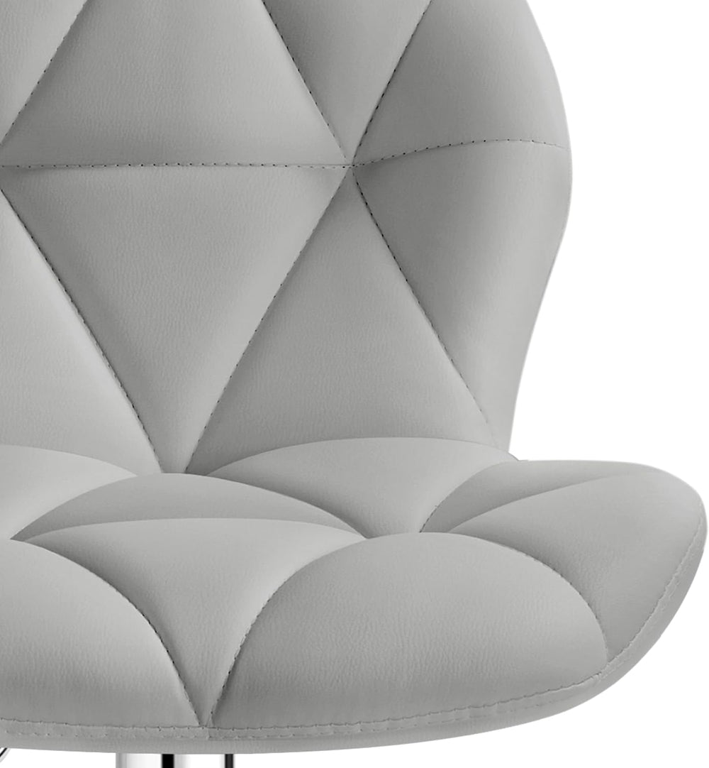 Yaheetech Bar Stools Set of 2 Adjustable Height Swivel Barstools Light Gray