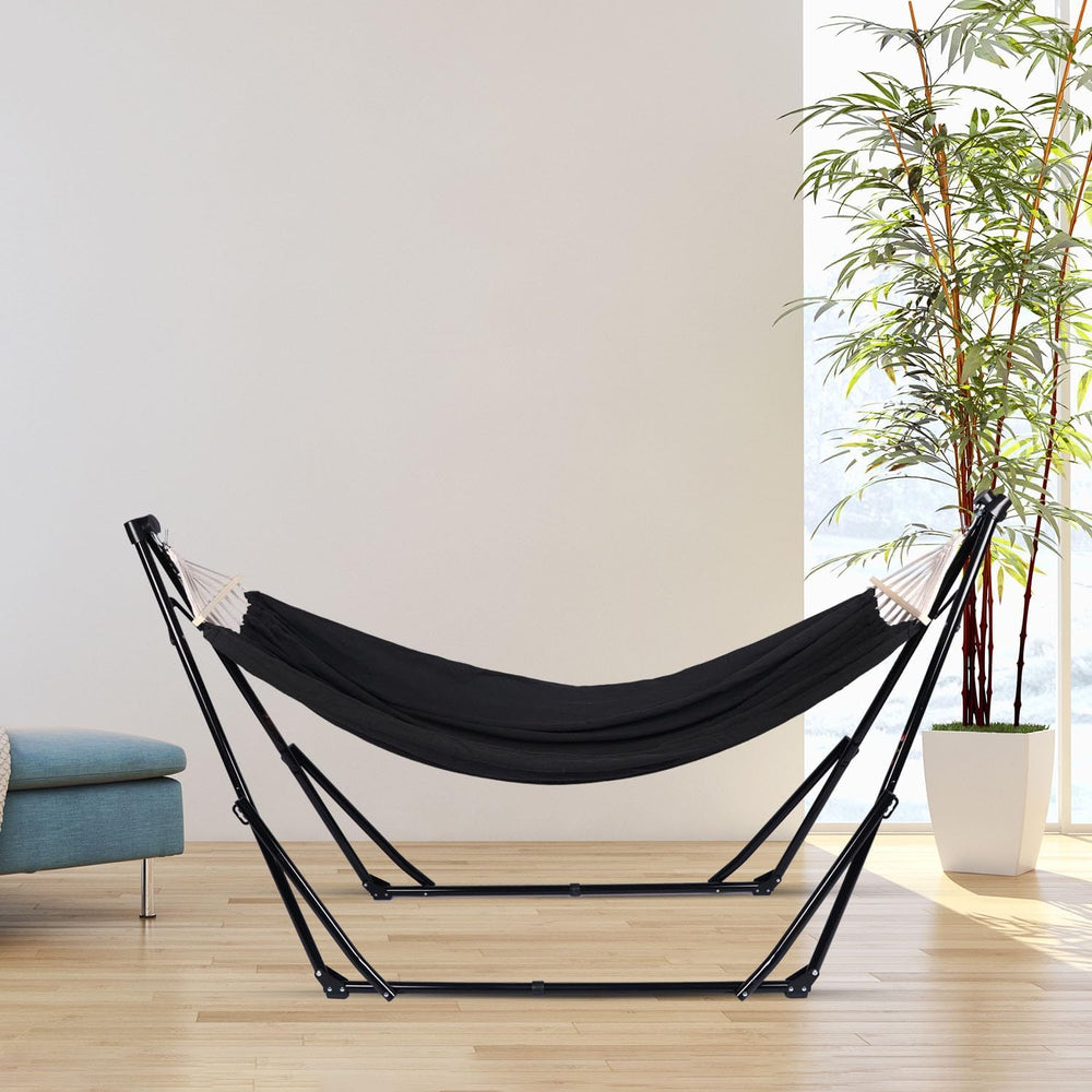 2 in 1 Hammock with Stand - Portable Hammock & Swing Chair, No Tools Asse...