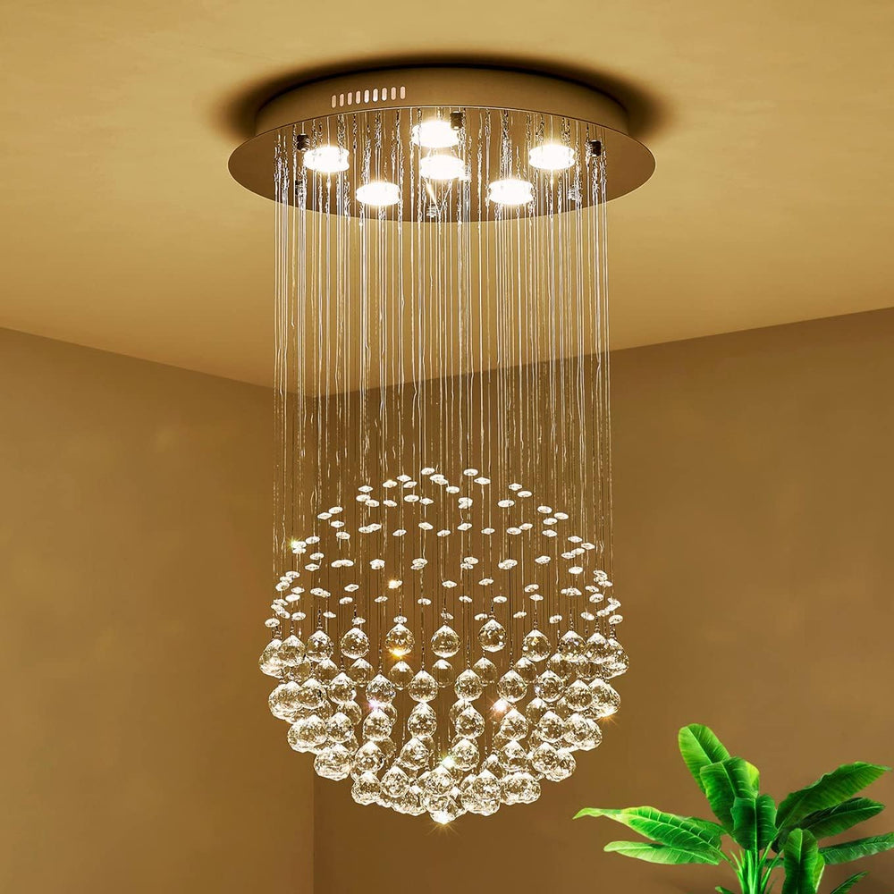 Saint Mossi Chandelier Modern K9 Crystal Raindrop Chandelier Lighting Flush m...
