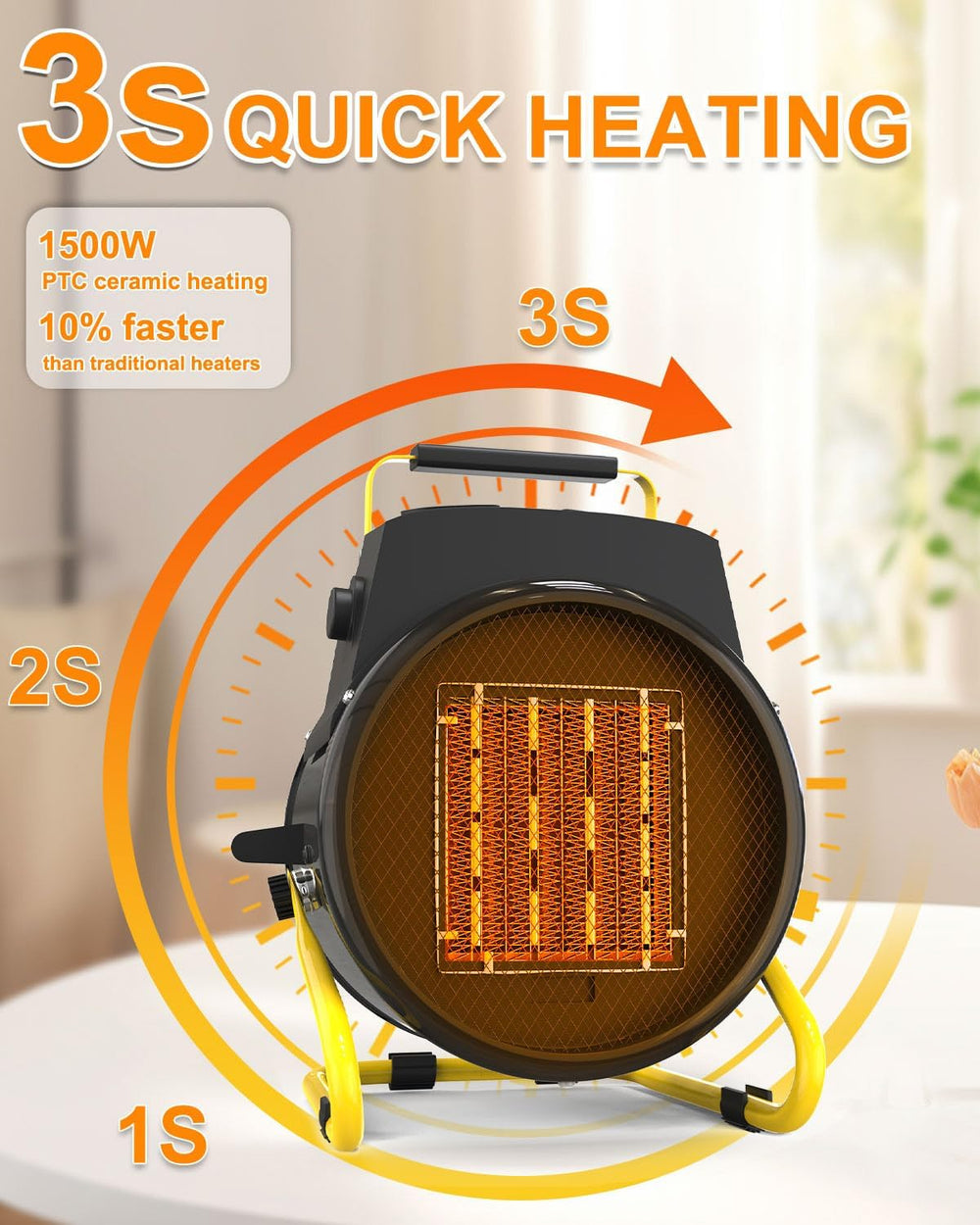 Buyplus Outdoor Heaters for Patio, 1500W Portable Garage Heater with Overheat...
