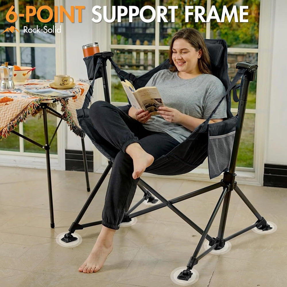 Portal Hammock Camping Chair Heavy Duty 400lbs - Breathable Mesh Outdoor Swin...