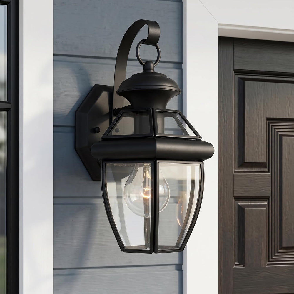 Quoizel Newbury 12" Outdoor Wall Lantern, Mystic Black