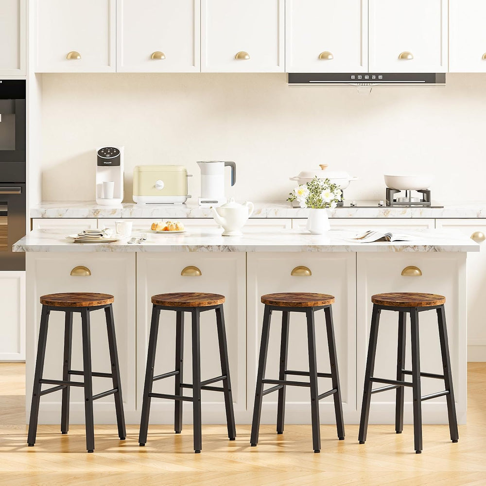 HOOBRO Bar Stools, Barstools Set of 4,Counter Height Barstools, 24.8" Ba...