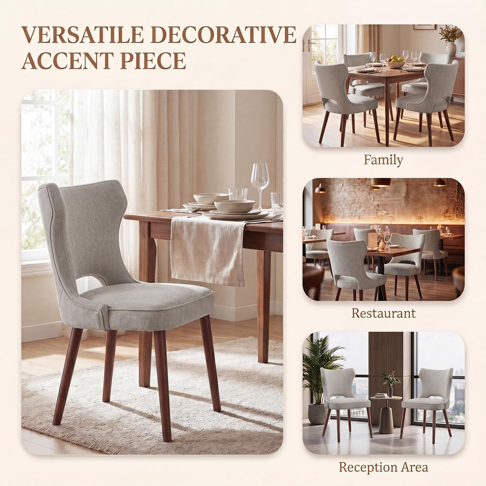 Wooden Dining Chairs Set of 4, Mid Century Dining Room Chairs with Solid Wood...