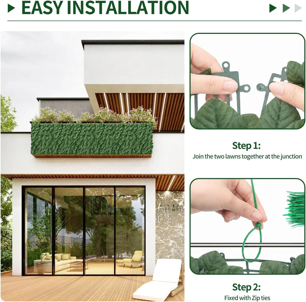 Artificial Ivy Privacy Fence Screen,39.4" X 236" UV-Anti Fake Leave...