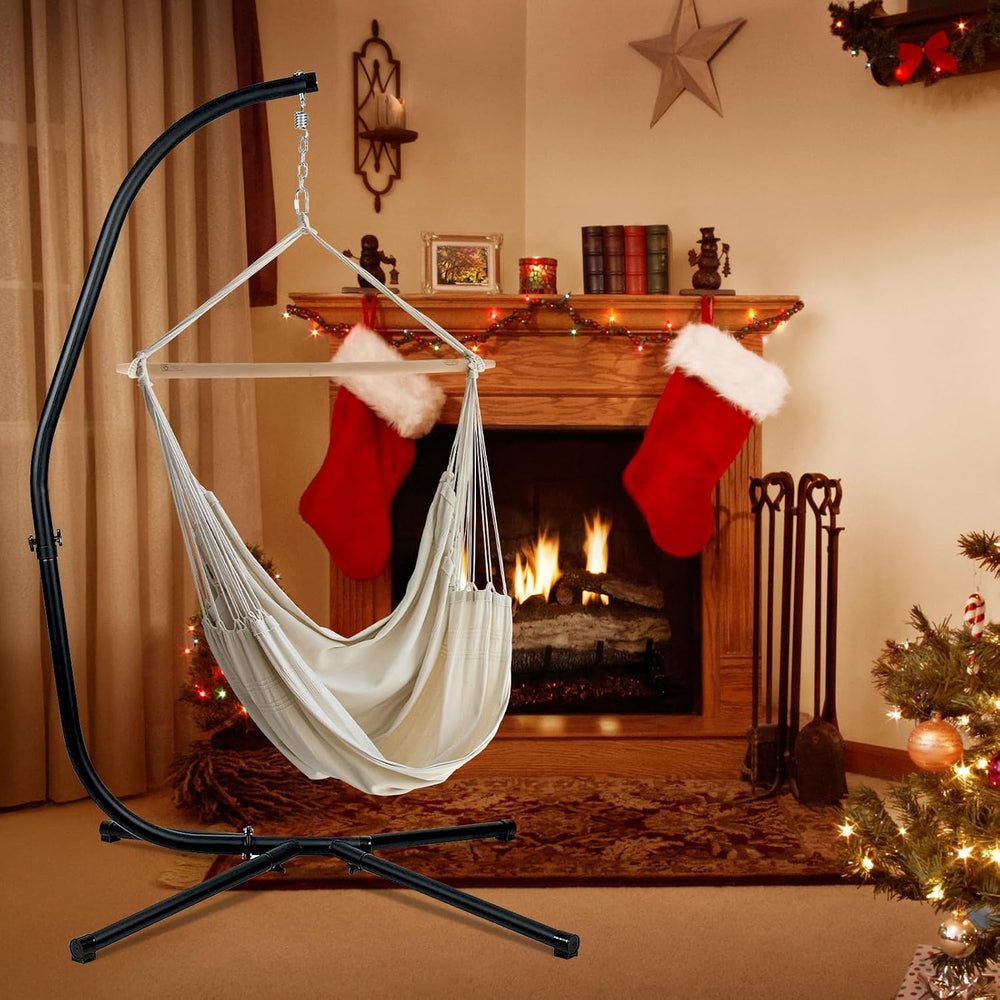 BPS Hammock Steel Stand Only C-Stand for Hanging Hammock Chairs - 300 Pound C...