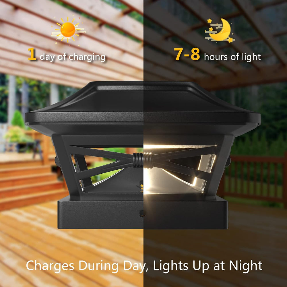 Davinci Renaissance Solar Outdoor Post Cap Lights, 4x4 5x5 6x6, Bright, 4PK