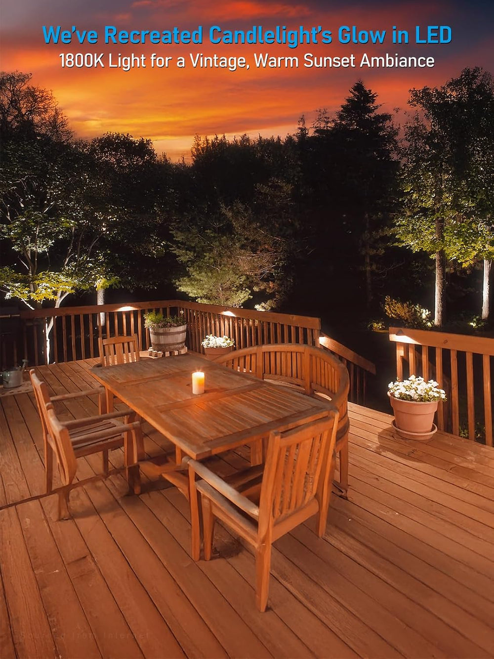 LEONLITE 4-Pack 5CCT Low Voltage LED Deck Light Triangle Oil Rubbed Bronze