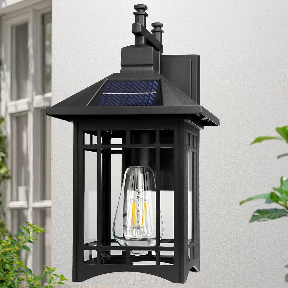 Solar Outdoor Wall Light,Exterior Lighting fixtures,Modern Black Exterior Lig...