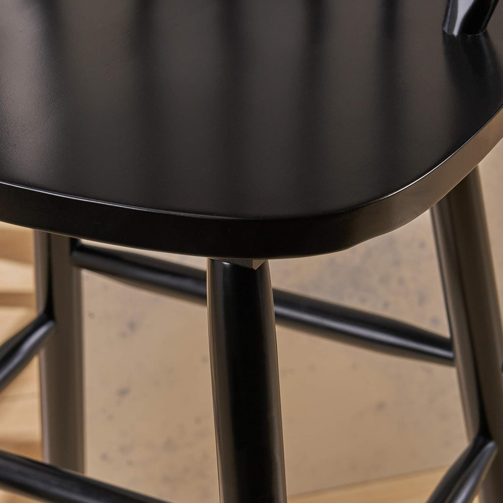 GDFStudio Great Deal Furniture Lopez Spindle Bar Stools - Rubberwood - Tradit...