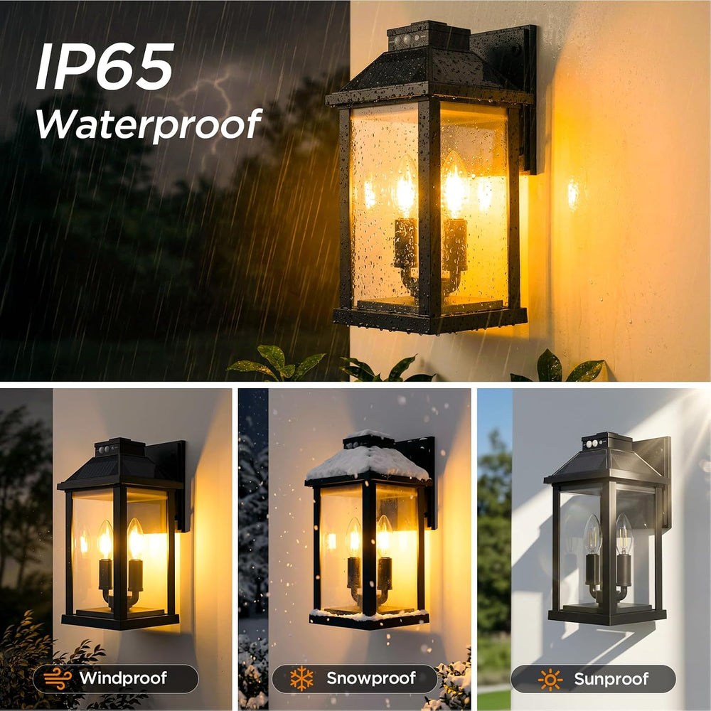 ropelux Solar Lights Outdoor Waterproof, 3 Modes Porch Lights, Motion Sensor ...