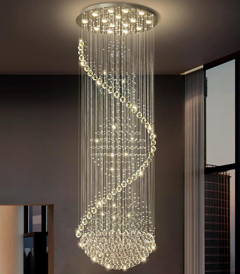 D40'' x H120'' Crystal Chandelier High Ceiling Chandeliers fo...