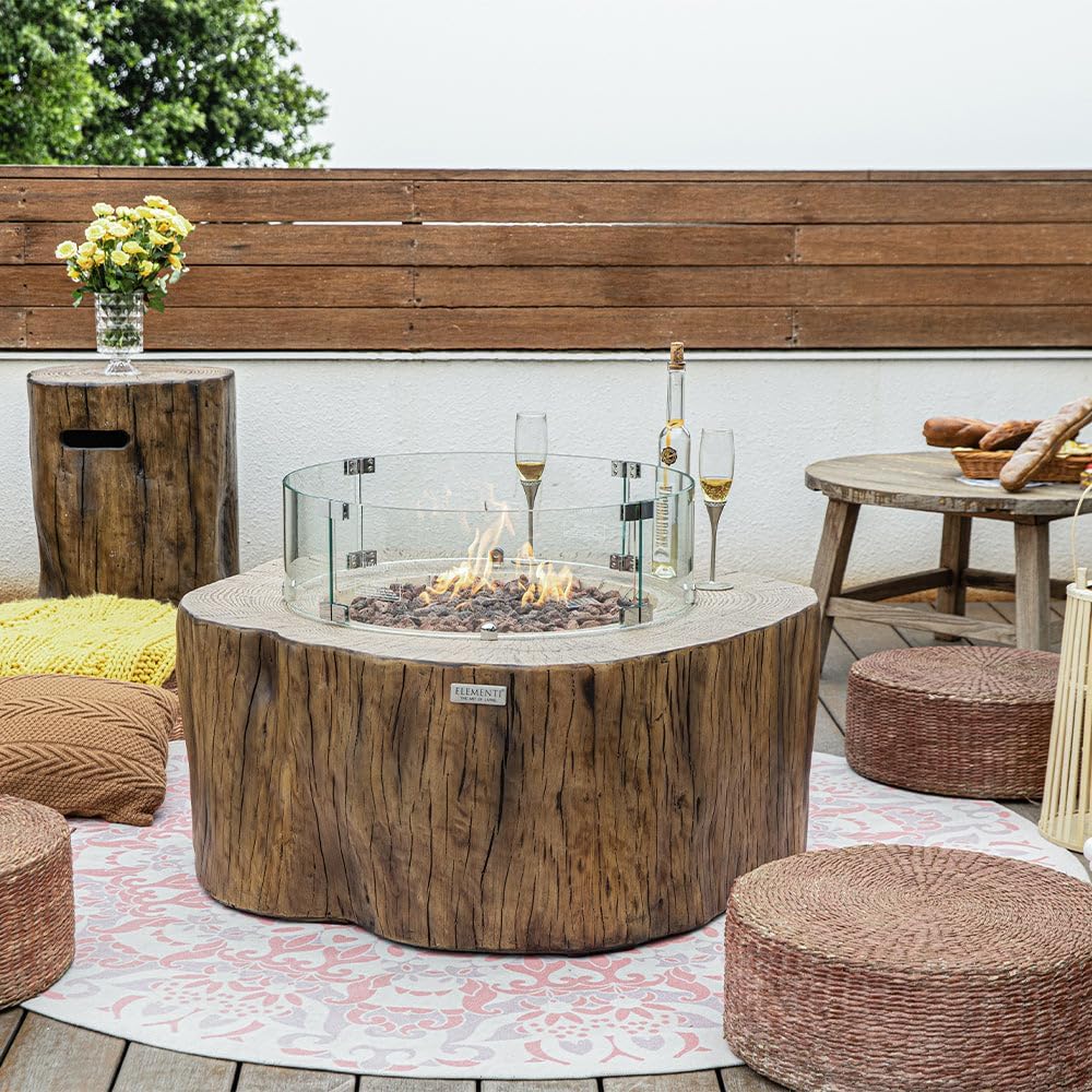 Manchester Concrete Fire Pit 42" x 39" Outdoor Patio Firepit Includ...