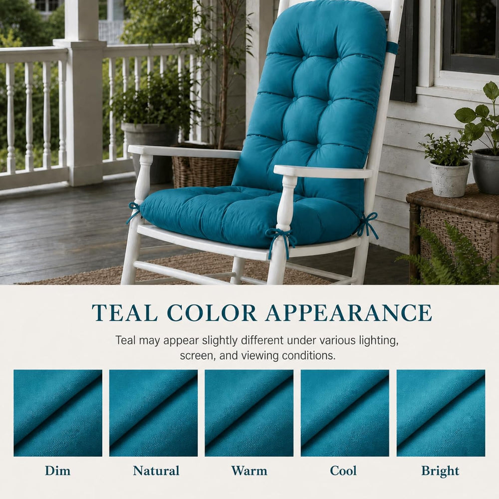 Rocking Chair Cushion, Outdoor Thick Adirondack Chair Cushions, High Back Sea...