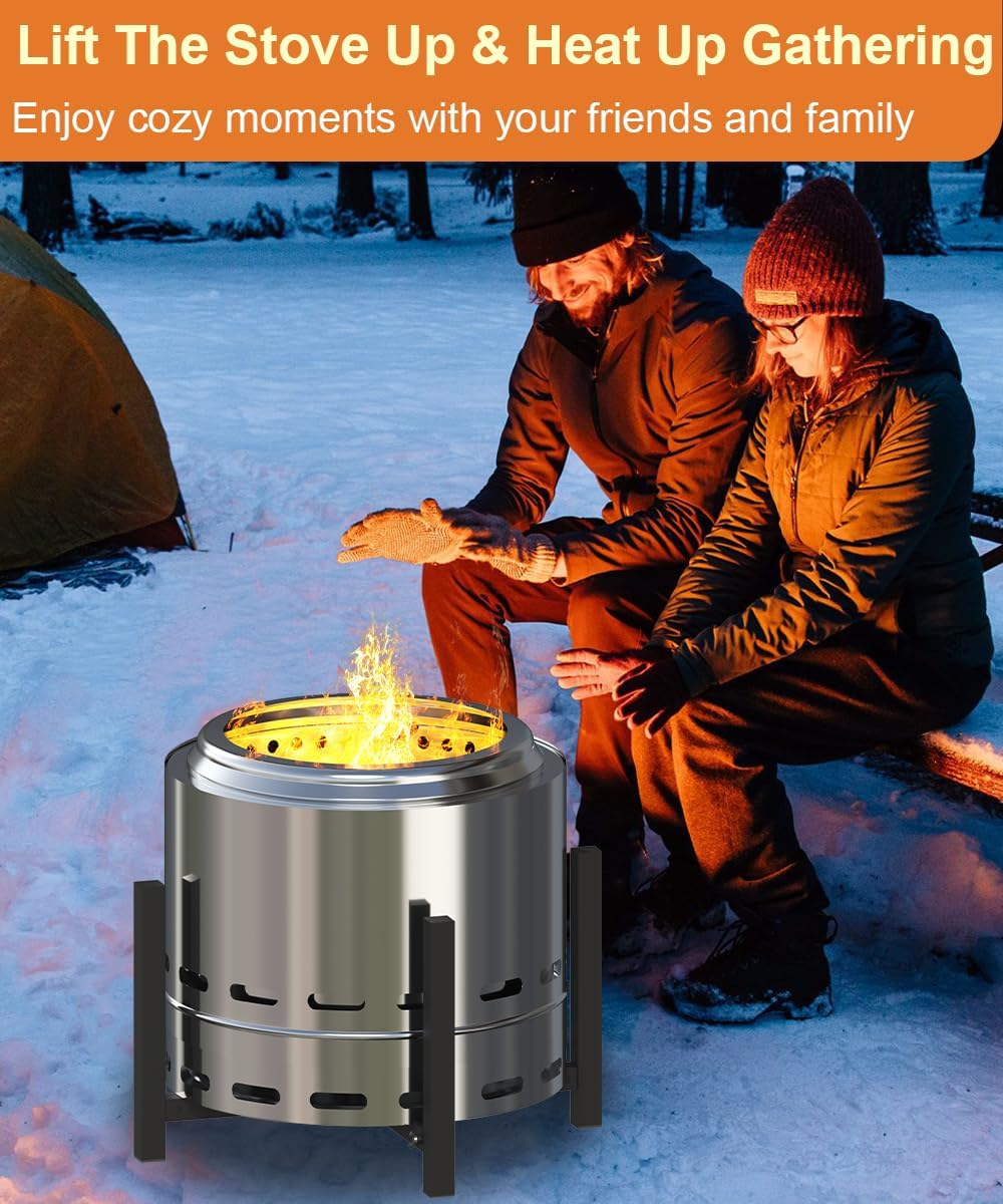 Garbuildman 15-27 Inch Universal Firepit Stand for Solo Stove Bonfire Ranger ...